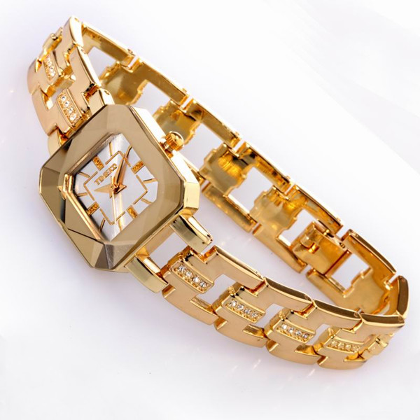 Square Face Chain Belt Watch For Women(golden) on Luulla